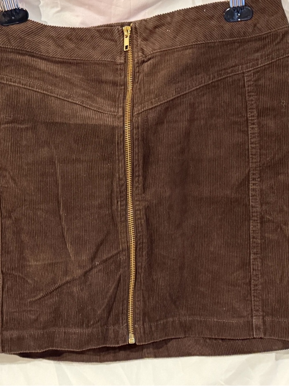 wild fable Brown Corduroy Zip-Front Mini Skirt